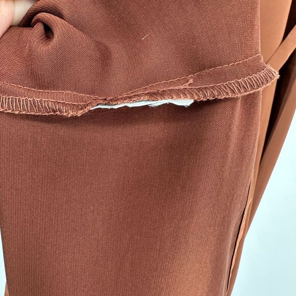 Old Navy Womens Satin Maxi Slip Dress Size L Brown Y2K Wedding Bridal Party Hoco - Picture 8 of 8